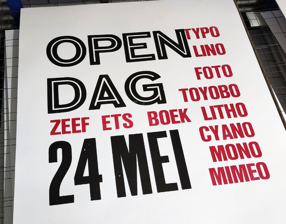 Poster met de tekst Open dag 24 mei.
